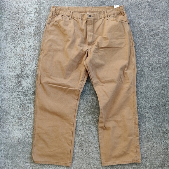 Dickies Utility Pants Workwear Chore Rancher Carpenter Jeans Tan Brown 42x30 - Picture 1 of 12